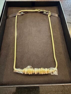 Ross-Simons Gold-Tone Necklace with Textured Pendant